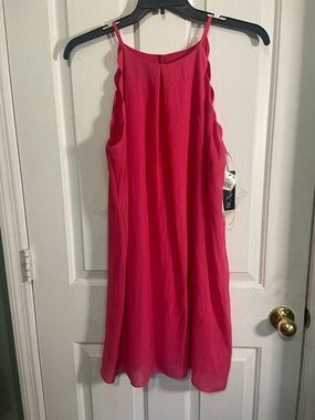 BCX Bright Pink Dress with Spaghetti Straps